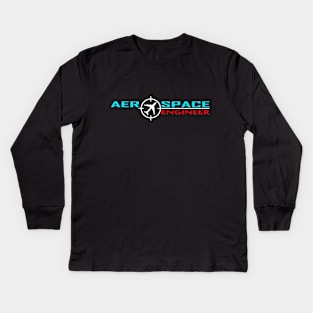 aerospace engineer, airplane engineering, aeronautical mechanic Kids Long Sleeve T-Shirt